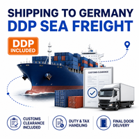 Fret maritime vers l'Allemagne depuis la Chine, logistique DDP avec transit de 25 à 45 jours et assurance pour pièces automobiles, meubles et marchandises en gros