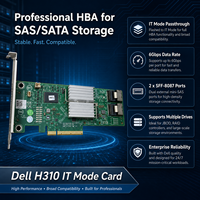 Untuk Kartu Dell PERC H310 HBA Cross-Flashed IT Mode SAS2008 8 Port 6Gb/s SAS SATA PCIe2.0 X8 2*SFF8087 ZFS TrueNAS UnRAID.