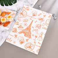 Papier ciré personnalisé en contact avec les aliments papier enduit de PE anti-graisse papier d'emballage pour hamburger
