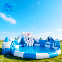 Parc aquatique mobile, toboggan gonflable, monde de glace et de neige, piscine, équipement d'amusement aquatique, fabricant de piscines gonflables