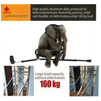 Canne légère HONGYE XTL923L en aluminium anodisé, coudière robuste, hauteur réglable 86-117 cm, capacité de charge 120 kg