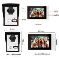 Interphone filaire avec sonnette vidéo HD couleur et vision nocturne pour petites communautés et villas W03-BS01 G133