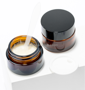 Frasco <span class=keywords><strong>de</strong></span> cristal con tapa negra para cosméticos, frasco vacío <span class=keywords><strong>de</strong></span> cristal con impresión personalizada, crema ámbar, gel para el pelo, 5g, 10g, 15g, 20g, 30g, 50g, 100g - Product Image 3