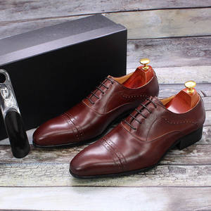 Chaussures habillées pour hommes, style britannique tendance, version coréenne, en cuir véritable respirant, pour mariage et tenue de bureau, automne-été - Product Image 3