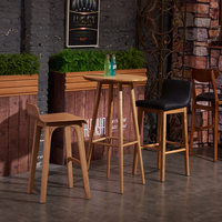 Chaise de restaurant moderne en bois noir, chaise de salle à manger en bois, chaises de salle à manger en similicuir