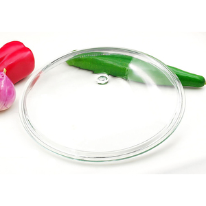 Tapa de vidrio de borosilicato para utensilios de cocina, tapa plana arqueada de varios tamaños, 16-32cm, gran oferta - Product Image 1