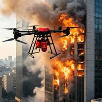 Drone lanceur de boules extinctrices automatiques pour le contrôle des incendies, équipement aérien auto-activant à poudre sèche pour la lutte contre les feux de forêt