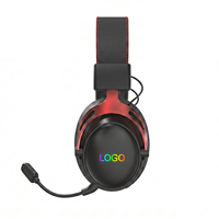 Casque de jeu sans fil personnalisable GAHW260502 avec haut-parleur de 53 mm, microphone détachable et éclairage RGB