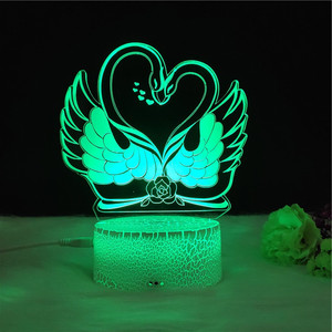 Lampe LED 3D à 7 couleurs changeantes, veilleuse pour <span class=keywords><strong>la</strong></span> chambre à coucher, luminaire décoratif d'intérieur, nouveau modèle - Product Image 5