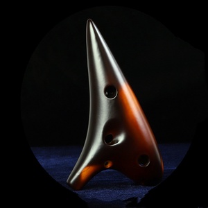 Ocarina de Cerámica de 12 Orificios, Color Ámbar Ahumado, Instrumento de Viento Tradicional para Principiantes, Enseñanza y Actuaciones, Venta al Por Mayor - Product Image 5