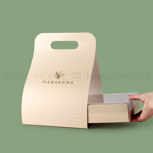 Logo personnalisé arabe Dessert boulangerie pâtisserie compartiment boîte à emporter gâteau sucré Cruffin boîte emballage avec insérer des dosettes et poignée - Product Image 2