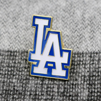 Badges de baseball pour enfants de haute qualité en gros, New York Yankees & Los Angeles Dodgers, alliage plaqué argent