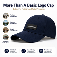 Op maat gemaakte geweven label patch baseball cap stof badge logo katoen pet voor modemerk merchandise groothandel