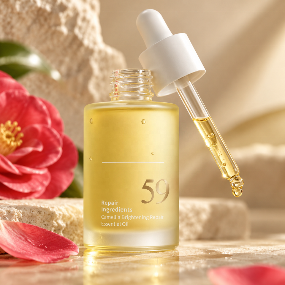 30ml 50ml Flat Shoulder Glass Dropper Bottles Clear Frosted Serum ...