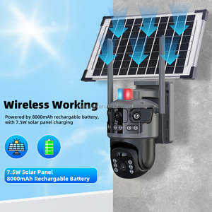 8MP <span class=keywords><strong>2</strong></span> Objektiv 4K Solar panel Power Wireless WiFi CCTV IP PTZ Kamera Outdoor V380 Pro Überwachungs sicherheit WiFi Solar CCTV Kamera - Product Image 6