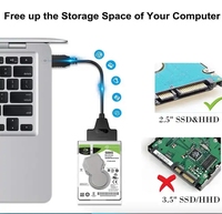 Cable Adaptador de Disco Duro SATA USB 3.0 a SATA 3, Convertidor para HDD/SSD de 2.5 Pulgadas