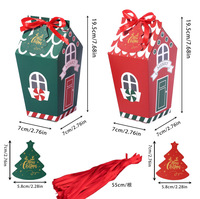Boîtes à bonbons pliables écologiques, boîtes cadeaux de Noël auto-assemblables