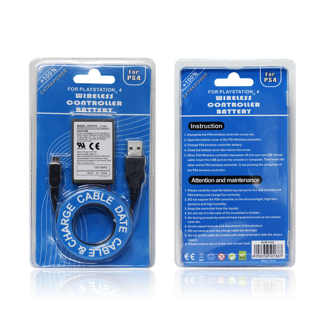 2000Mah for PS4 Controller Battery Rechargeable Extend Batteries With USB Cable for PS4 Gamepad Battery Pack