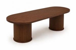 Mesa de Comedor Ovalada de Madera Maciza Nórdica de Lujo al por Mayor para Apartamentos, Muebles Modernos y Sencillos para Comedor - Product Image 4