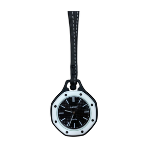 Montre de poche analogique à quartz D-sport Fashion, design pop sportif de luxe, lunette octogonale en verre, bracelet en cuir - Product Image 4