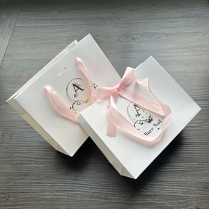 Bolsas de Regalo Blancas de Lujo con Estampado Dorado - Bolsas de Compras con Lazo de Cinta de Satén Rosa, Bolsas de Regalo, Bolsas de Mano para Compras - Product Image 3