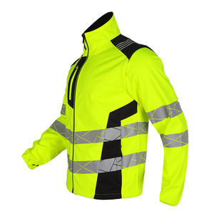 Veste de sécurité réfléchissante haute visibilité, vêtements de travail jaunes pour la construction, utilisation en extérieur, fibre de polyester conforme aux normes européennes - Product Image 3
