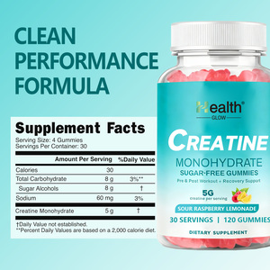 Private Label <b>Creatine</b> <b>Monohydrate</b> Gummies Lemon Flavor 5g Muscle Strength Pre Post Workout Non-GMO Vegan Sugar Free Sport OEM - Product Image 3