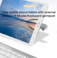 GS08 para Mini Adaptador OTG de Aleación de Aluminio USB Tipo-C con Cubierta de TPE para Teléfono Móvil, Lector de Tarjetas y Ratón