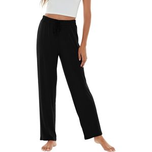 กางเกงนอนขายส่งสำหรับผู้หญิง ผ้าใยไผ่ วิสโคส ทรงขากว้าง เนื้อผ้านุ่ม สวมใส่สบาย มีเชือกผูกเอว ไซส์ S-XXL - Product Image 1