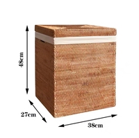 Vente en gros de paniers de rangement en rotin naturel faits à la main au Vietnam, boîtes de rangement pour la décoration de la maison, paniers à linge