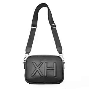 Custom Logo Business Handbag Crossbody Men's Sling Shoulder Bags Genuine Leather Messenger Bag For Men