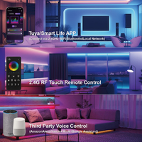 Millionltd Tuya Smart Zigbee Mesh WS2811 Tira LED RGBIC de 1024 píxeles Control remoto de música de 4 zonas Corriente de salida 8A