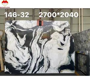 แผ่นไม้อัดหินสีขาวลายแพนด้ามาพร้อมแผ่นหินอ่อนสีดำลายแพนด้าธรรมชาติสีขาว - Product Image 5