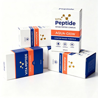 Boîtes en papier d'art haut de gamme imperméables et laminées avec gaufrage pour flacons de peptides et emballages de petites bouteilles