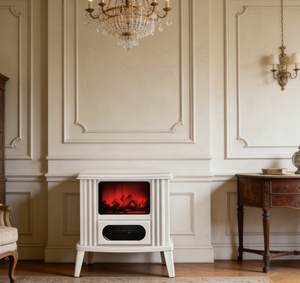 Estufa Eléctrica con Chimenea de Estilo Europeo, Diseño de Camello 3D, Calefactor Infrarrojo, Control Mecánico, Termostato Ajustable, Protección Contra Sobrecalentamiento - Product Image 1