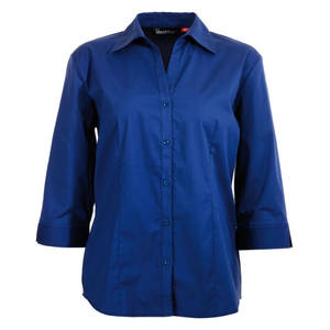 Fábrica profesional china, venta al por mayor, camisa <span class=keywords><strong>de</strong></span> manga tres cuartos con cuello vuelto y un solo botón para <span class=keywords><strong>mujer</strong></span> - Product Image 6