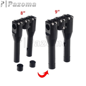Negro motocicleta 25mm 1 "barra manillar elevador abrazadera Kit aluminio para Harley Dyna Sportster XL1200 XL <span class=keywords><strong>883</strong></span> 72 48 C N L X <span class=keywords><strong>R</strong></span> - Product Image 2