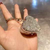 Boîte à pilules de luxe, porte-clés en strass, étui portable pour médicaments