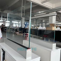 HDSAFE Garde-corps en verre sans cadre en aluminium résistant à la rouille avec profilé en U – Service complet pour balcon, patio, escalier, terrasse, bord de mer