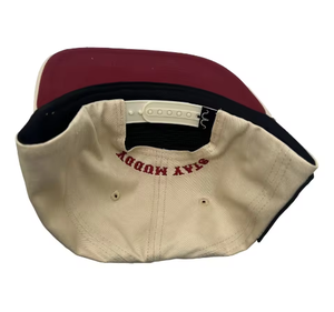 Casquettes Snapback en Coton à Visière Plate Non Structurée à 5 Panneaux avec Logo Brodé Personnalisé en Toile et Corde en Nylon - Product Image 3