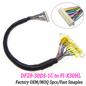 Fabrieksdirect aangepaste LVDS-kabel DF20-30DS-1C naar FI-X30HL 30-pins 1,0 mm pitch connector kabel, aangepaste draaddikte & kleur - Product Image 1