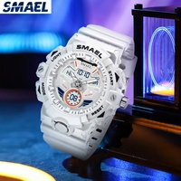 Reloj Deportivo de Cuarzo SMAEL 8085 Estilo G para Hombre, Resistente al Agua 50M, con Pantalla Digital Luminosa y Alarma