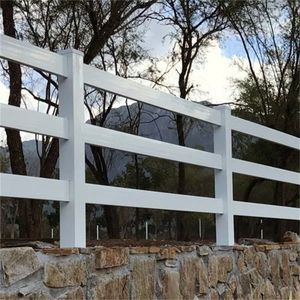 Cercas <span class=keywords><strong>de</strong></span> PVC <span class=keywords><strong>de</strong></span> Vinilo para Caballos, 3 Rieles, <span class=keywords><strong>Postes</strong></span> y Rieles Blancos, Paneles <span class=keywords><strong>de</strong></span> Cercado para Caballos <span class=keywords><strong>de</strong></span> Granja y Carreras, Precios - Product Image 3
