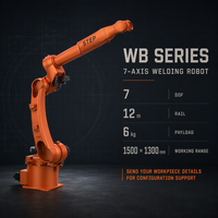 Robot Pengelasan Otomatis 7-Axis CorBeil SA12/2000H dengan Pemindaian Laser RX7 untuk Bengkel Fabrikasi Box Girder