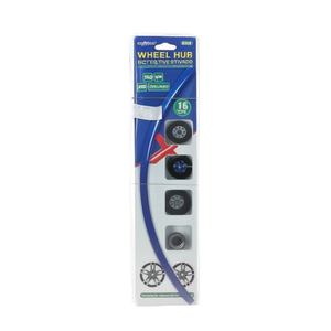 Pegatina reflectante para cubo de rueda, color azul, 16 unidades, para seguridad de ruedas de coche y bicicleta - Product Image 2