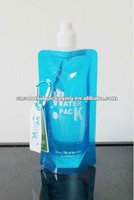 Pochette de boisson imprimée personnalisée avec bec verseur emballage bec d'angle yaourt liquide pochette debout avec du vin