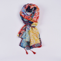 Prêt à expédier – Nouveauté 2025 : Écharpes, foulards et châles ethniques à franges, imprimés floraux bohèmes, pour femme – Collection Printemps – Meilleures ventes