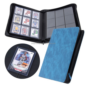 pokemon card binder 4x4 Pokemon Brown 4-Pocket Refillable Embossed PU Leather Trade Binders main image 0