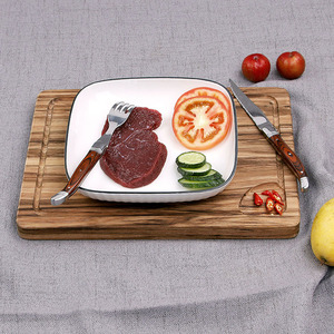 Meilleure vente en Europe <span class=keywords><strong>Couteau</strong></span> <span class=keywords><strong>à</strong></span> <span class=keywords><strong>steak</strong></span> 6 pièces en acier inoxydable <span class=keywords><strong>à</strong></span> lame dentelée et manche en bois avec boîte-cadeau en métal - Product Image 2
