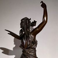 Ornements de bureau, statue de femme dansante abstraite moderne en bronze, technique de moulage 3D, objet de collection artistique